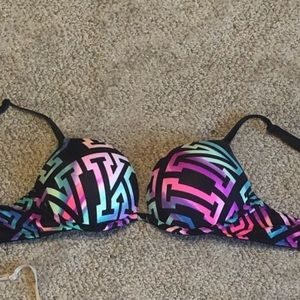 PINK Neon Super-Push Up Bra